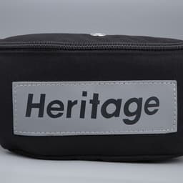 Сумка поясная, текстильная, отд. на молнии, черная, Heritage, 35 х 12 х 8 см