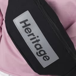 Сумка поясная, текстильная, отд. на молнии, черная, Heritage, 35 х 12 х 8 см