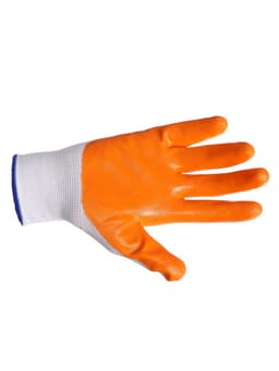 Перчатки садовые, нейлоновые, с нитриловым полуобливом, размер 10, оранжевые, Greengo