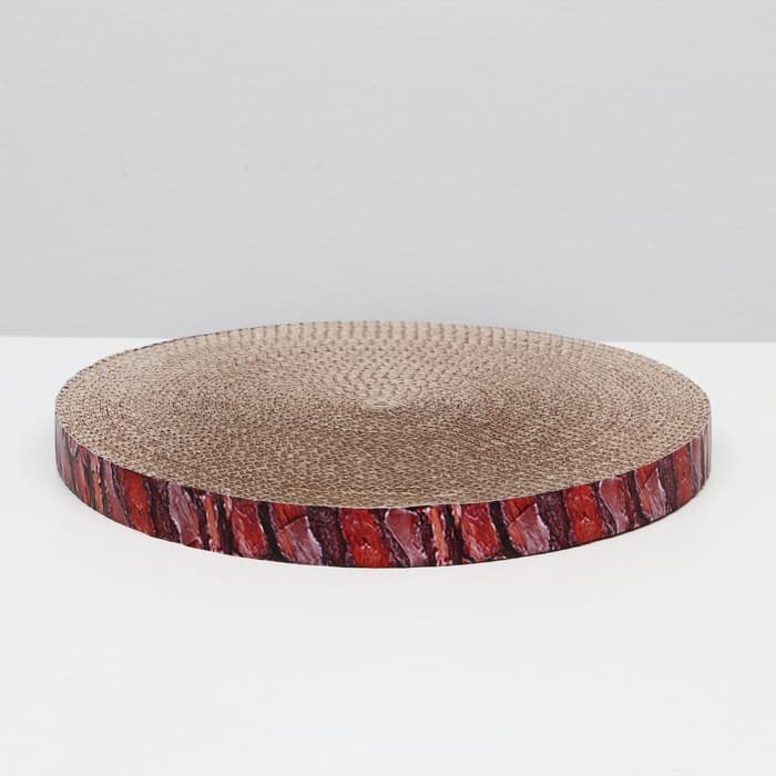 Гофрокогтеточка «Пижон. Спил сосны», 28×2.5 см, с пропиткой, круглая