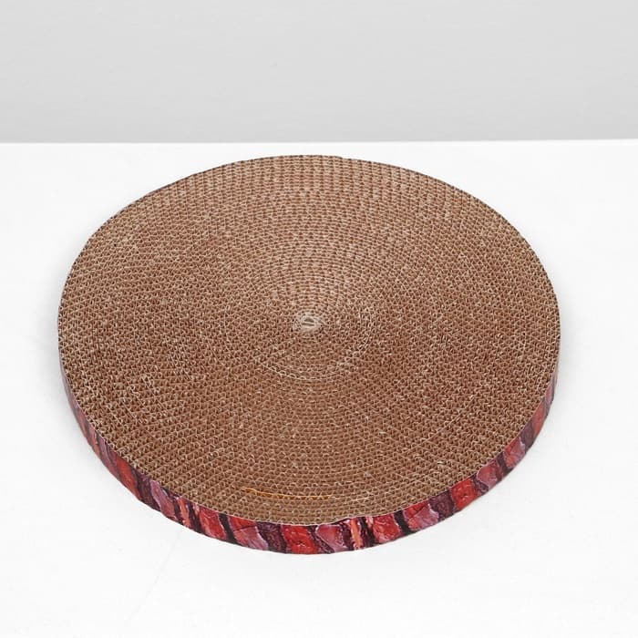 Гофрокогтеточка «Пижон. Спил сосны», 28×2.5 см, с пропиткой, круглая