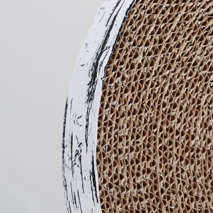 Гофрокогтеточка «Пижон. Спил березы», 28×4 см, с пропиткой, высокая, круглая