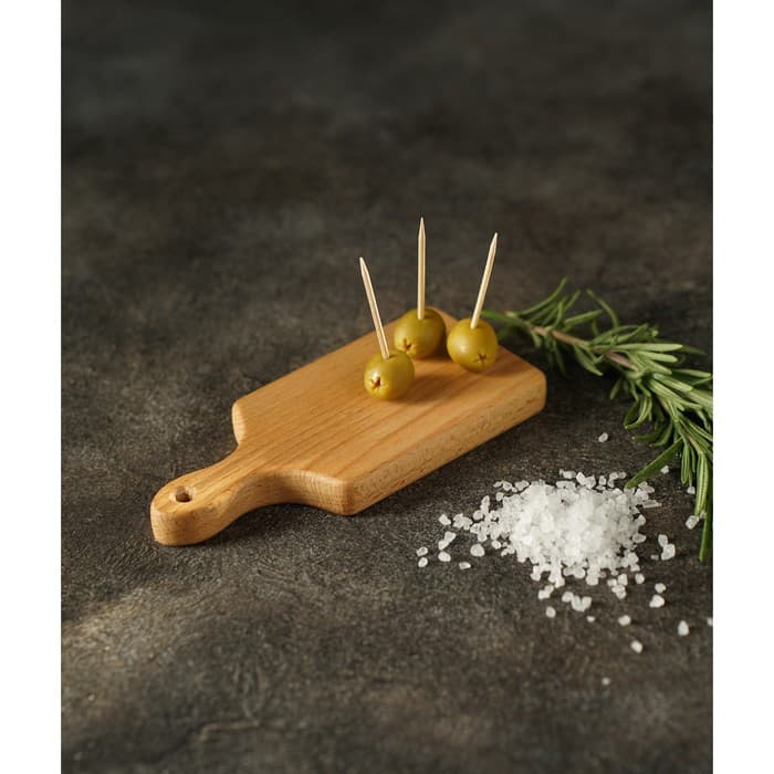 Доска для подачи и сервировки канапе Доляна «БУковский», 15×7×1.6 см, дерево массив бука