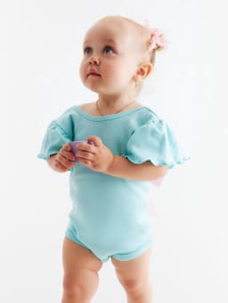 Боди для девочки «Крошка Я. Розовый бант», рост 86-92 см, бирюзовое