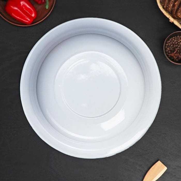 Таз для бани эмалированный, 10 л, голубой