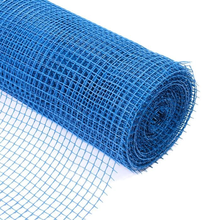 Сетка садовая, 1×20 м, ячейка ромб 15×15 мм, пластиковая, синяя, Greengo, в рулоне