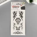 Переводные тату на тело чёрные «Мужские узоры», 9×21 см