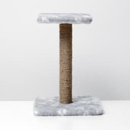 Когтеточка «Полка», 30×30×40 см, с подставкой, джут, серая