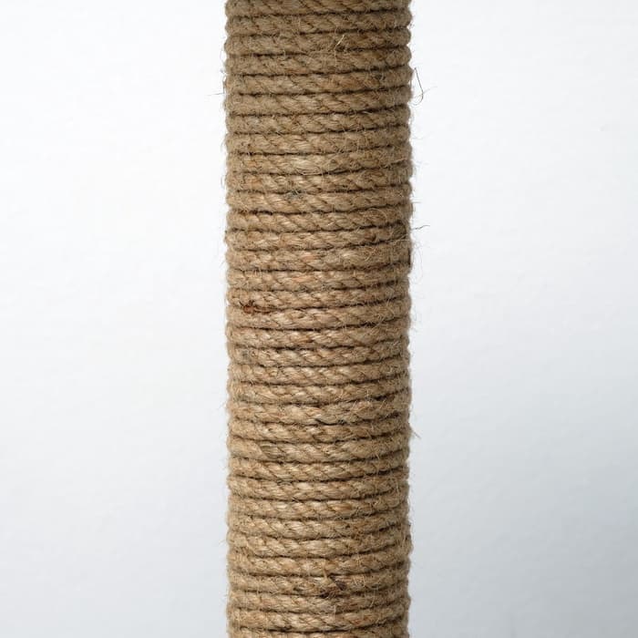 Когтеточка «Полка», 30×30×40 см, с подставкой, джут, серая