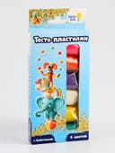 Тесто-пластилин, набор 6 цветов, с блёстками