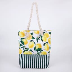 Сумка женская пляжная на молнии «Лимонное настроение», белая