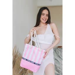 Сумка женская пляжная на молнии Total Babe, розовая