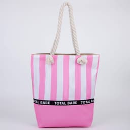 Сумка женская пляжная на молнии Total Babe, розовая