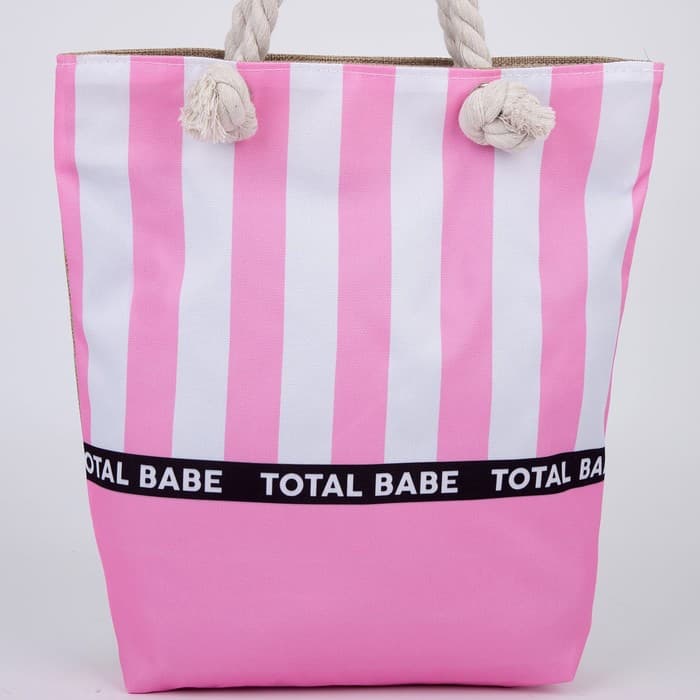 Сумка женская пляжная на молнии Total Babe, розовая