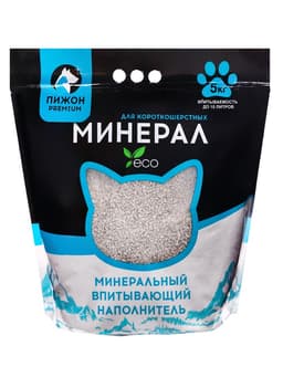 Наполнитель минеральный впитывающий «Пижон Premium», для короткошерстных кошек, 10 л