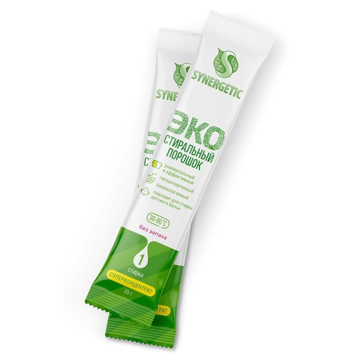 Стиральный порошок Synergetic, автомат, гипоаллергенный, 20 шт.