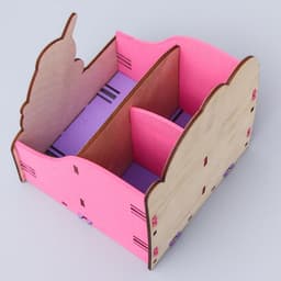 Органайзер для канцелярии, 14×14×16 см, «Минни Маус и единорог»