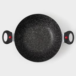 Казан алюминиевый, 4 л, d=28 см, стеклянная крышка, две съёмные ручки, фиолетовый