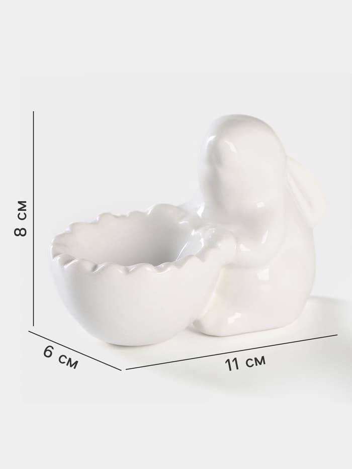 Подставка для яиц Доляна «Зайка», 11×6×8 см