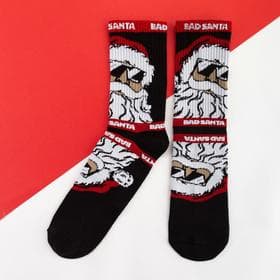 Носки новогодние мужские KAFTAN «Санта» размер 41-44 (27-29 см), чёрные