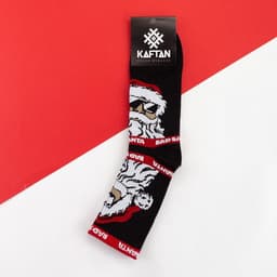 Носки новогодние мужские KAFTAN «Санта» размер 41-44 (27-29 см), чёрные
