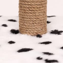 Домик для кошек с когтеточкой, 65×51×173 см, с площадкой и полкой, белый