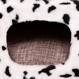 Домик для кошек с когтеточкой, 65×51×173 см, с площадкой и полкой, белый