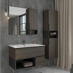 Шкаф - колонна «Франкфурт - 40» Comforty, 400×320×1600 мм, цвет дуб шоколадно - коричневый