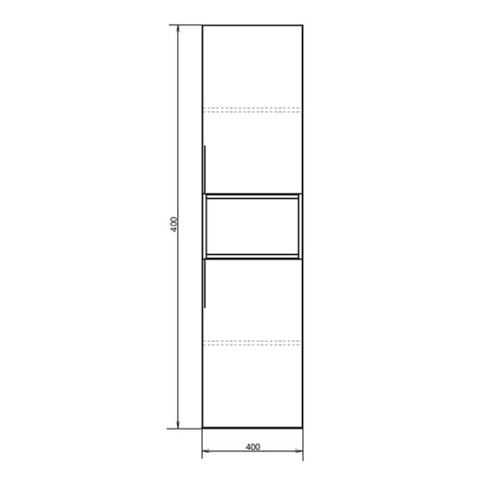 Шкаф - колонна «Франкфурт - 40» Comforty, 400×320×1600 мм, цвет дуб шоколадно - коричневый
