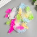 Перья декоративные «Карнавальные», 5-8 см, набор 24 шт., 6 цветов, пастель, ассорти