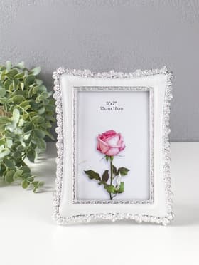 Фоторамка для фото 13×18 см «Розы», пластик под металл, серебро и перламутр, 22×17.5×1 см