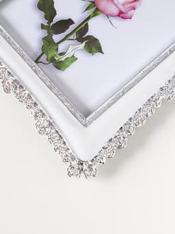 Фоторамка для фото 13×18 см «Розы», пластик под металл, серебро и перламутр, 22×17.5×1 см