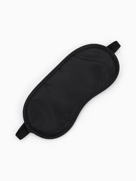 Маска для сна, сатиновая, резинка одинарная, 19×8.5 см, чёрная