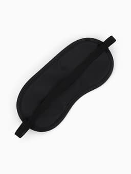 Маска для сна, сатиновая, резинка одинарная, 19×8.5 см, чёрная
