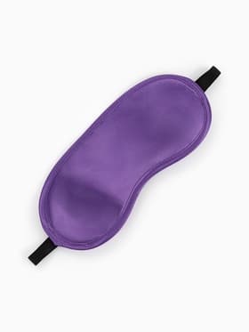 Маска для сна, сатиновая, резинка одинарная, 19×8.5 см, фиолетовая