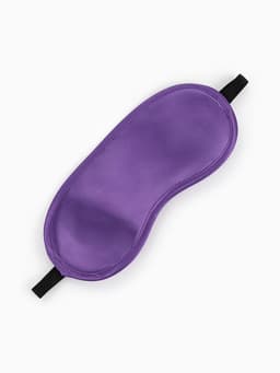 Маска для сна, сатиновая, резинка одинарная, 19×8.5 см, фиолетовая