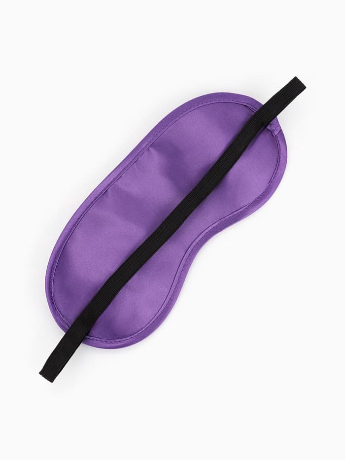 Маска для сна, сатиновая, резинка одинарная, 19×8.5 см, фиолетовая