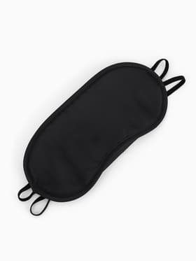 Маска для сна, сатиновая, с носиком, двойная резинка, 19×8.5 см, чёрная