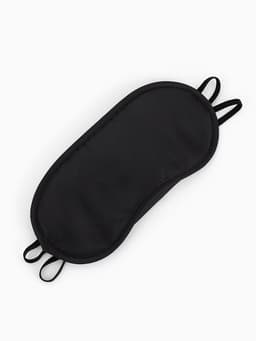 Маска для сна, сатиновая, с носиком, двойная резинка, 19×8.5 см, чёрная