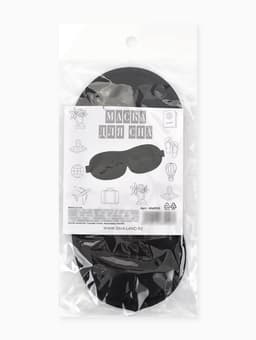 Маска для сна, сатиновая, с носиком, двойная резинка, 19×8.5 см, чёрная