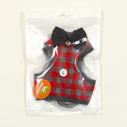 Шлейка с поводком, размер L, ОШ 30-50 см, ОГ 36-56 см, поводок 120×1.5 см, мягкая, серая, красная