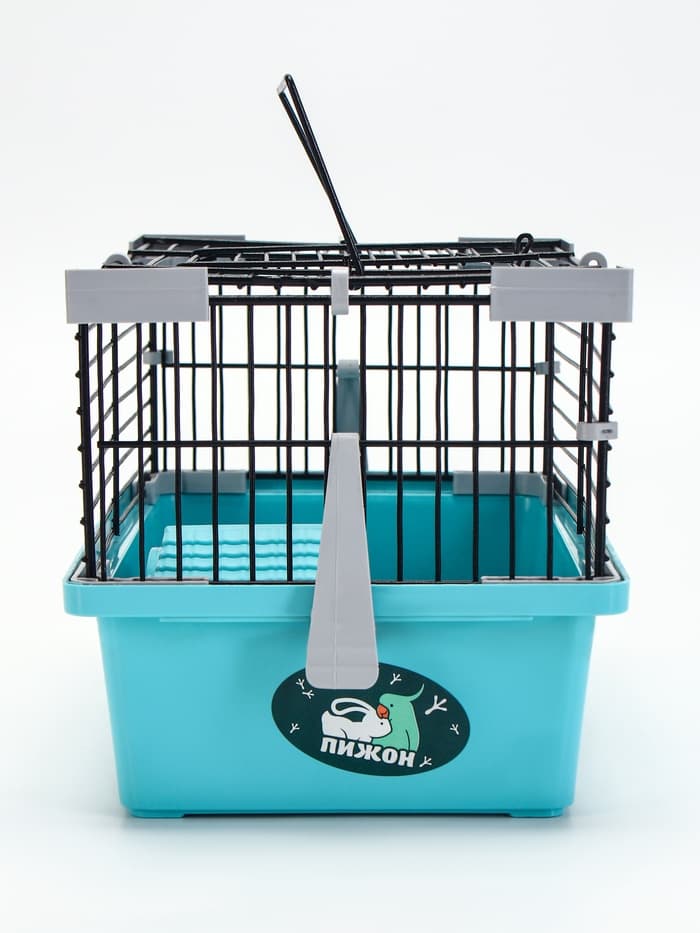 Клетка-мини для грызунов «Пижон» №1, 27×15×13 см, укомплектованная, бирюзовая