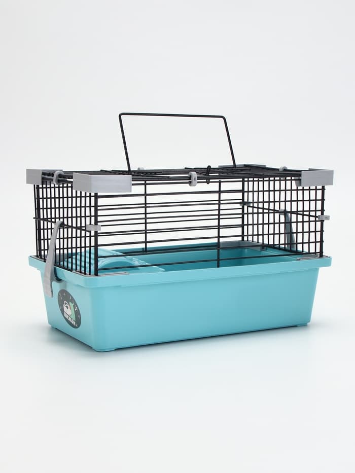 Клетка-мини для грызунов «Пижон» №1, 27×15×13 см, укомплектованная, бирюзовая