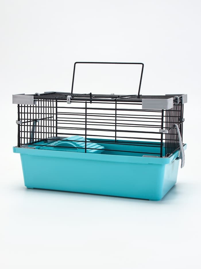 Клетка-мини для грызунов «Пижон» №1, 27×15×13 см, укомплектованная, бирюзовая