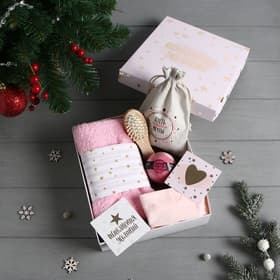 Набор новогодний подарочный «Этель. Исполнения желаний», 4 предмета, полотенце, расчёска, повязка