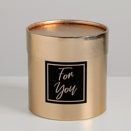 Коробка подарочная шляпная, упаковка, «For you», золотая, 12×12×12 см