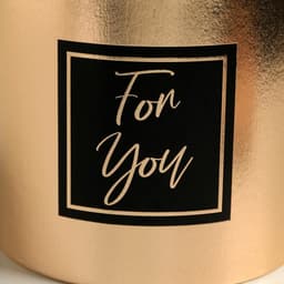 Коробка подарочная шляпная, упаковка, «For you», золотая, 12×12×12 см