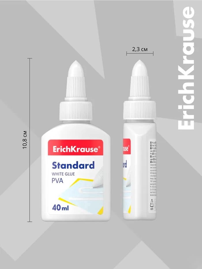Клей ПВА ErichKrause Standard, 40 мл