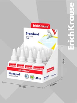 Клей ПВА ErichKrause Standard, 40 мл