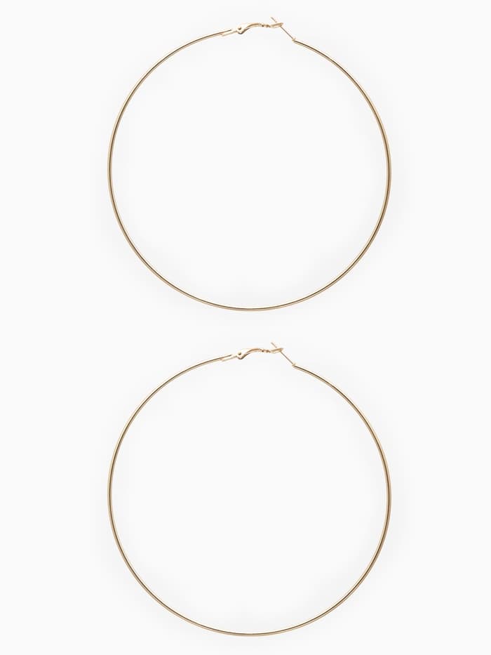 Серьги кольца QF «Классика», d=10 см, цвет золото